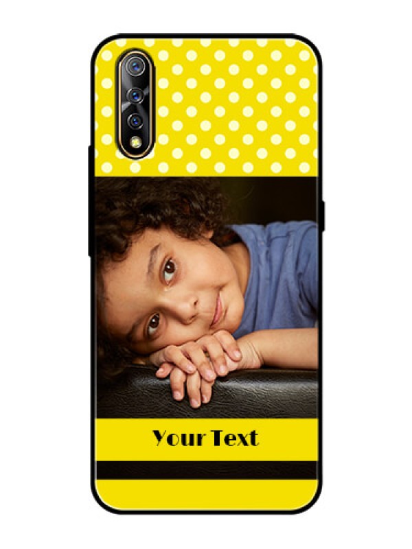 Custom Vivo S1 Custom Glass Phone Case  - Bright Yellow Case Design