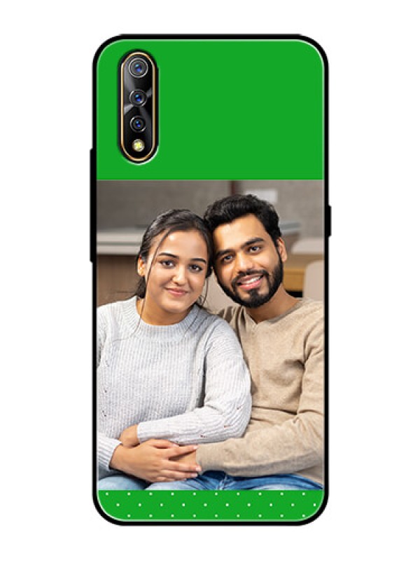 Custom Vivo S1 Personalized Glass Phone Case  - Green Pattern Design