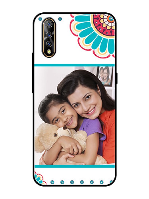 Custom Vivo S1 Custom Glass Phone Case  - Flower Design