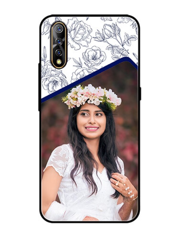 Custom Vivo S1 Personalized Glass Phone Case  - Premium Floral Design