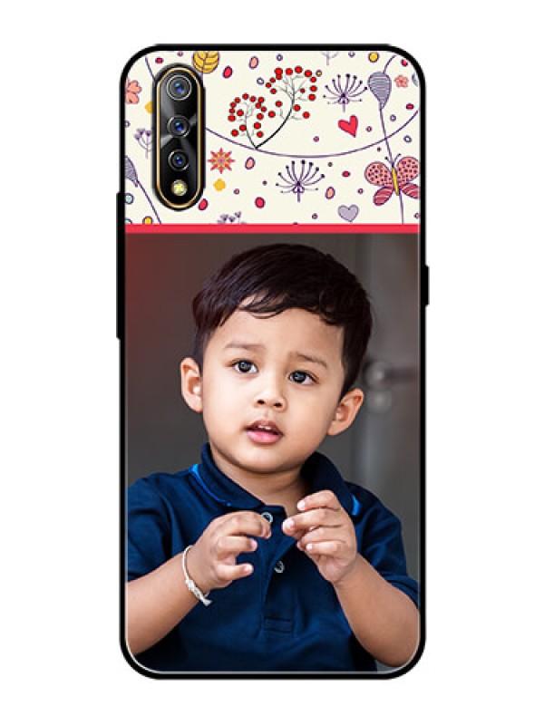 Custom Vivo S1 Custom Glass Mobile Case  - Premium Floral Design