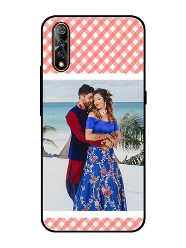 Custom Vivo S1 Personalized Glass Phone Case  - Pink Pattern Design