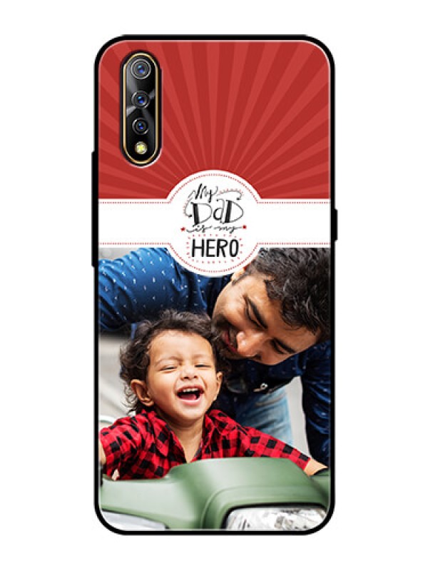 Custom Vivo S1 Photo Printing on Glass Case  - My Dad Hero Design