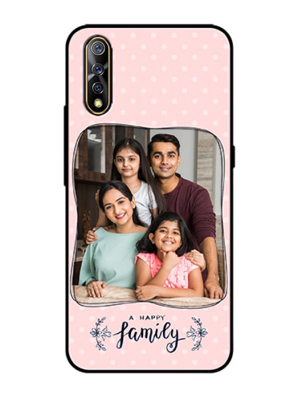 Custom Vivo S1 Custom Glass Phone Case  - Family with Dots Design