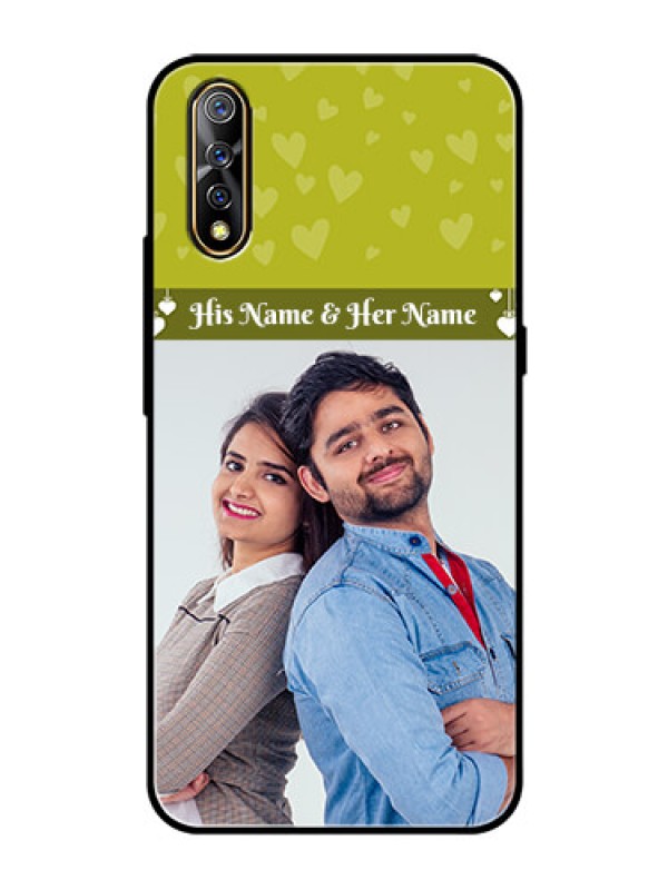 Custom Vivo S1 Custom Glass Phone Case  - You & Me Heart Design