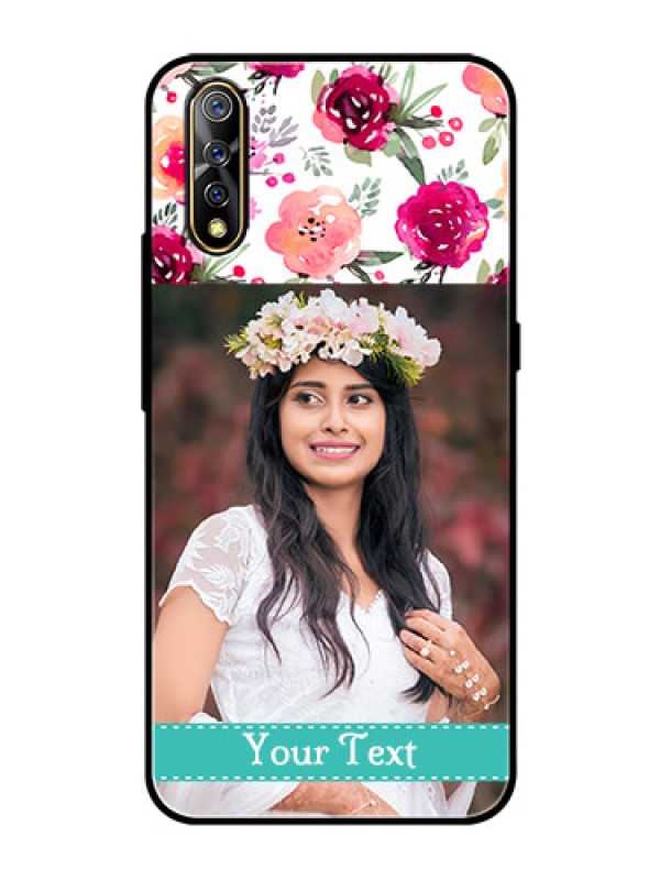 Custom Vivo S1 Custom Glass Phone Case  - Watercolor Floral Design