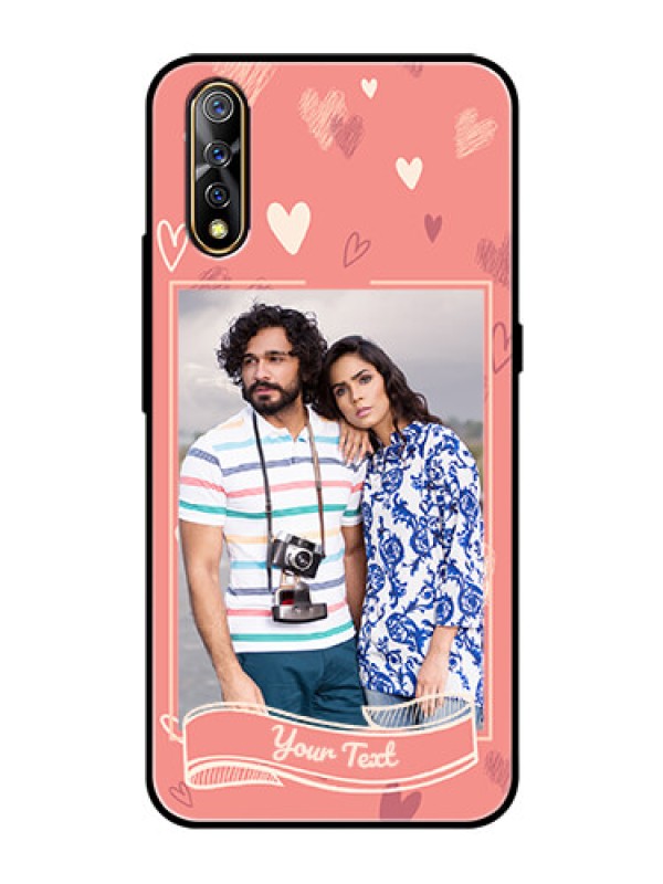 Custom Vivo S1 Custom Glass Phone Case  - Love doodle art Design