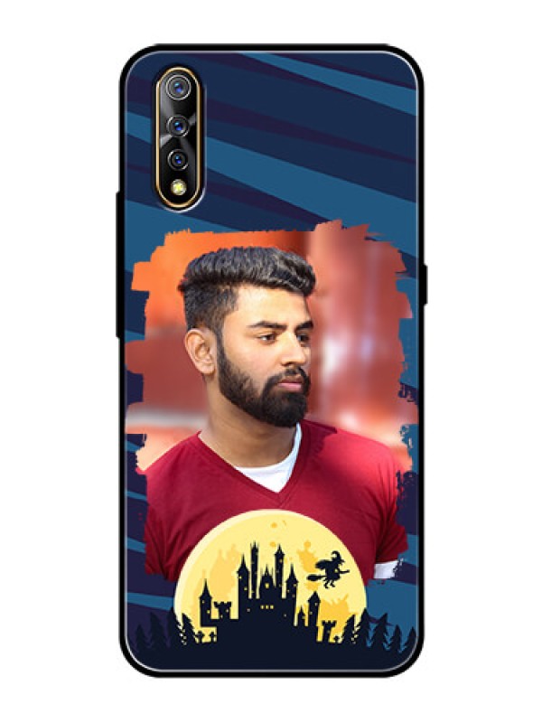 Custom Vivo S1 Photo Printing on Glass Case  - Halloween Witch Design 