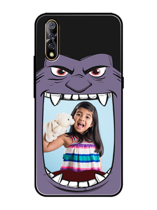 Custom Vivo S1 Custom Glass Phone Case  - Angry Monster Design