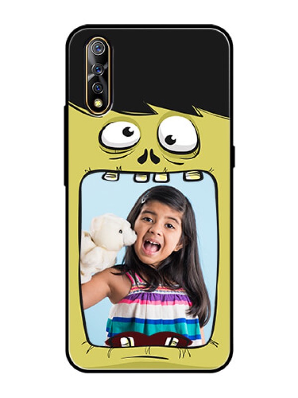 Custom Vivo S1 Personalized Glass Phone Case  - Cartoon monster back case Design