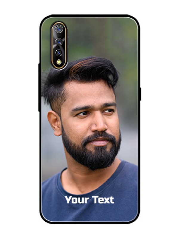 Custom Vivo S1 Glass Mobile Cover: Photo with Text