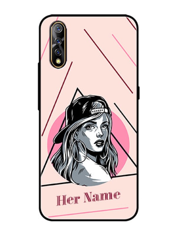 Custom Vivo S1 Personalized Glass Phone Case - Rockstar Girl Design