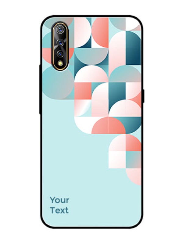 Custom Vivo S1 Custom Glass Phone Case - Stylish Semi-circle Pattern Design