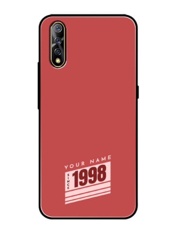 Custom Vivo S1 Custom Glass Phone Case - Red custom year of birth Design