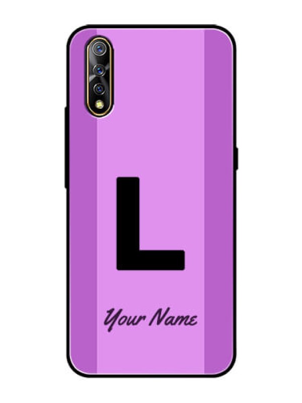 Custom Vivo S1 Custom Glass Phone Case - Tricolor custom text Design