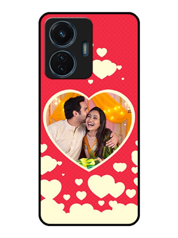 Custom Vivo T1 44w 4G Custom Glass Mobile Case - Love Symbols Phone Cover Design