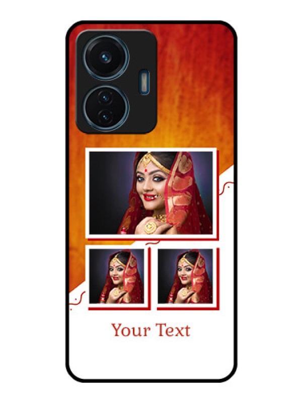 Custom Vivo T1 44w 4G Custom Glass Phone Case - Wedding Memories Design