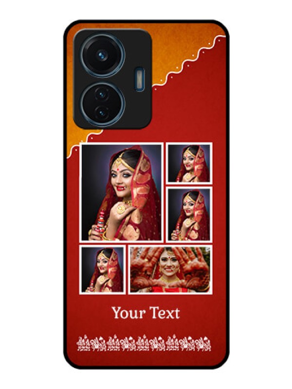 Custom Vivo T1 44w 4G Personalized Glass Phone Case - Wedding Pic Upload Design