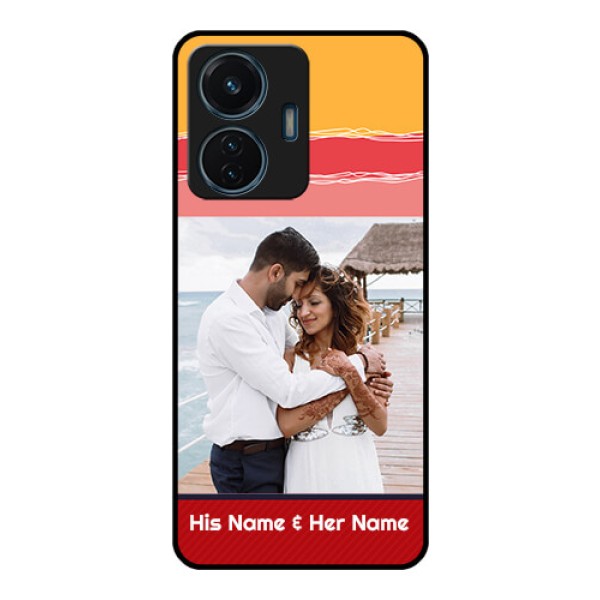 Vivo T1 44w 4G Custom Glass Mobile Case - Colorful Case Design