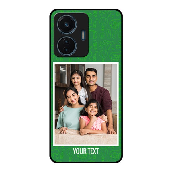 Vivo T1 44w 4G Personalized Glass Phone Case - Picture Upload Design