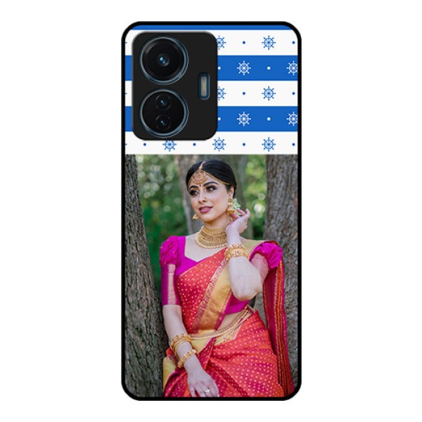 Vivo T1 44w 4G Photo Printing on Glass Case - Snow Pattern Design
