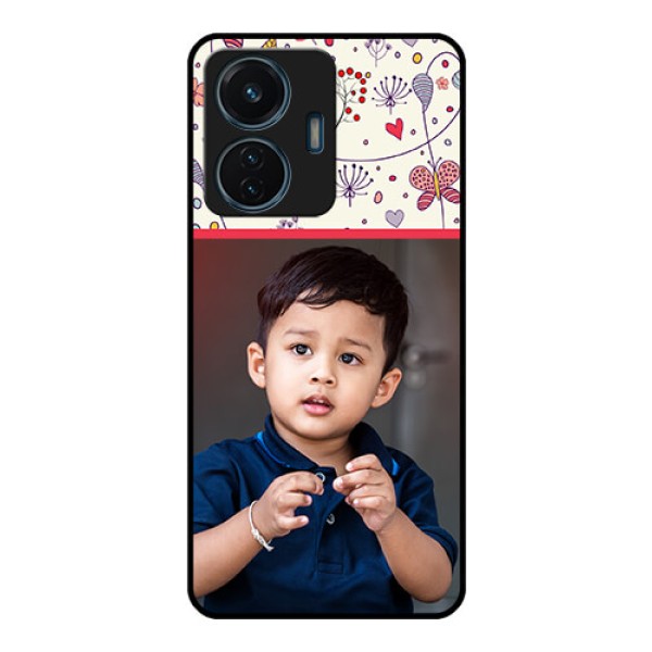 Vivo T1 44w 4G Custom Glass Mobile Case - Premium Floral Design