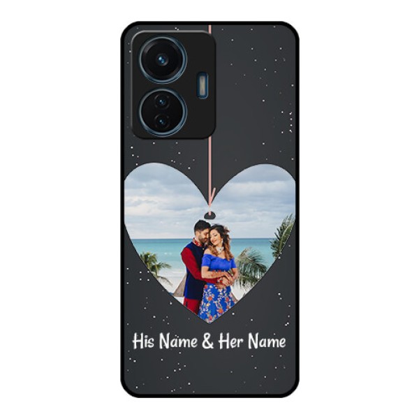 Vivo T1 44w 4G Custom Glass Phone Case - Hanging Heart Design Vivo T1 44w 4G Custom Glass Phone Case - Hanging Heart Design