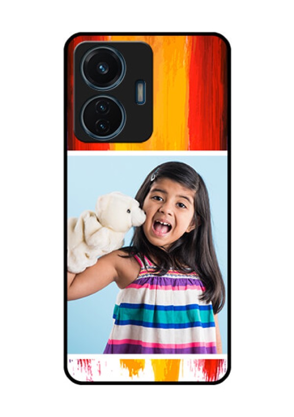 Vivo T1 44w 4G Personalized Glass Phone Case - Multi Color Design