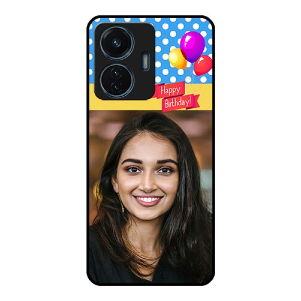 Vivo T1 44w 4G Custom Glass Mobile Case - Happy Birthday Design Vivo T1 44w 4G Custom Glass Mobile Case - Happy Birthday Design