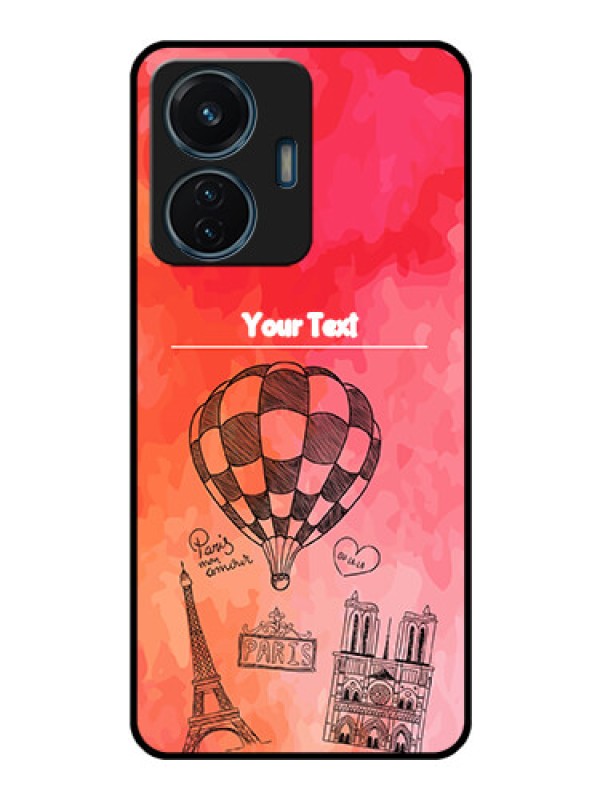 Custom Vivo T1 44w 4G Custom Glass Phone Case - Paris Theme Design