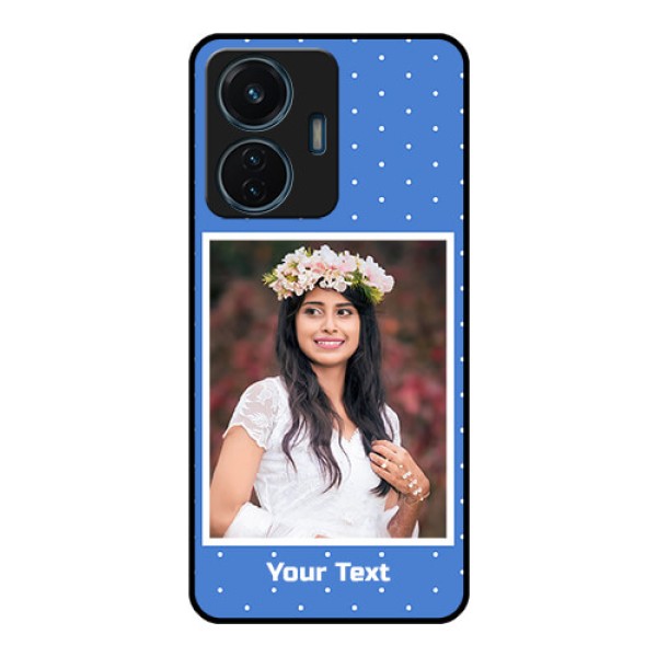 Vivo T1 44w 4G Photo Printing on Glass Case - Polka dots design