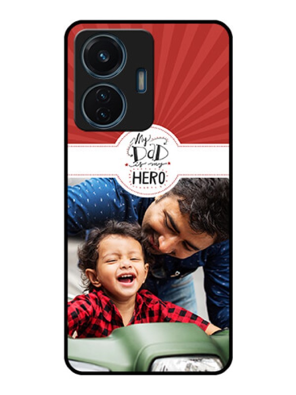 Custom Vivo T1 44w 4G Photo Printing on Glass Case - My Dad Hero Design