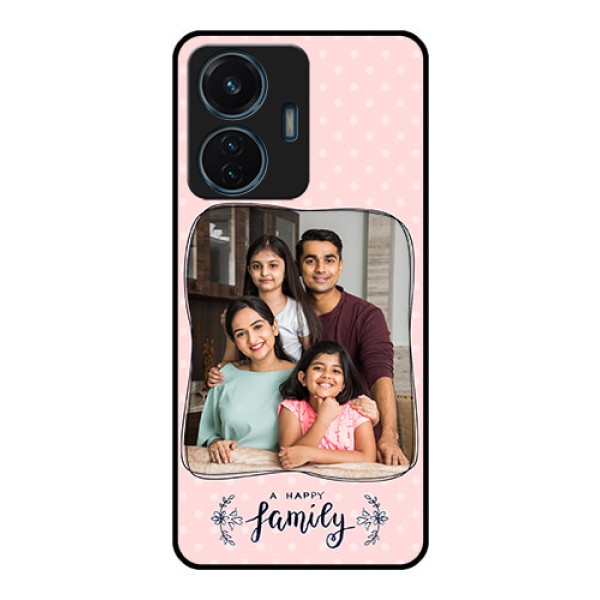 Vivo T1 44w 4G Custom Glass Phone Case - Family with Dots Design Vivo T1 44w 4G Custom Glass Phone Case - Family with Dots Design