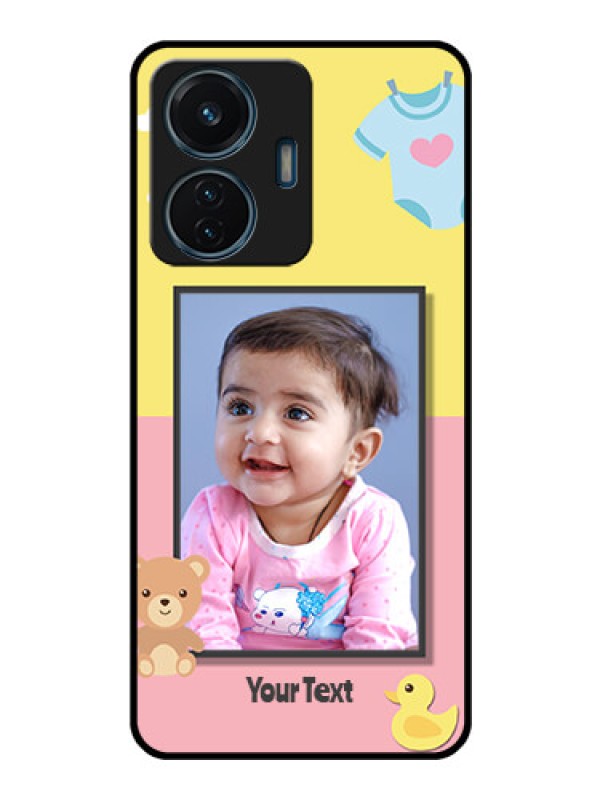 Custom Vivo T1 44w 4G Photo Printing on Glass Case - Kids 2 Color Design