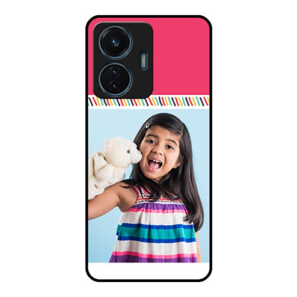Vivo T1 44w 4G Personalized Glass Phone Case - Line art design