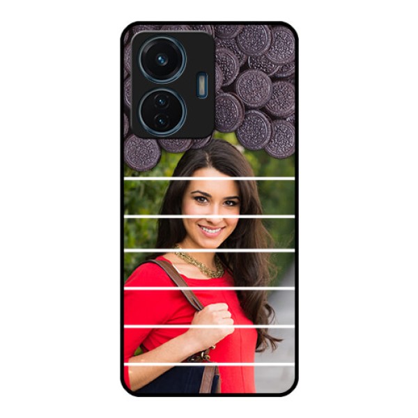 Vivo T1 44w 4G Custom Glass Phone Case - with Oreo Biscuit Design