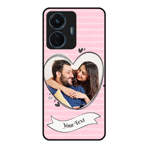 Vivo T1 44w 4G Custom Glass Phone Case - Vintage Heart Design Vivo T1 44w 4G Custom Glass Phone Case - Vintage Heart Design