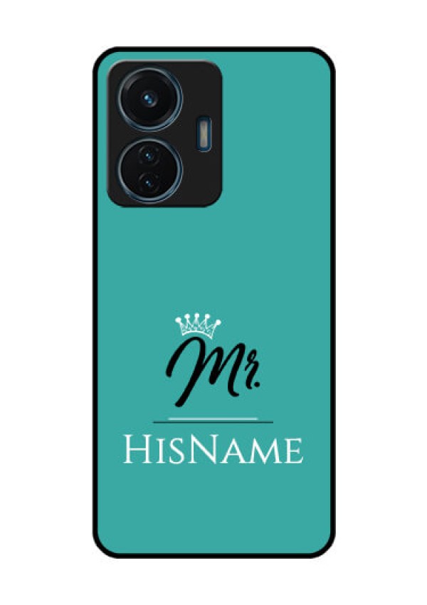 Vivo T1 44w 4G Custom Glass Phone Case Mr with Name