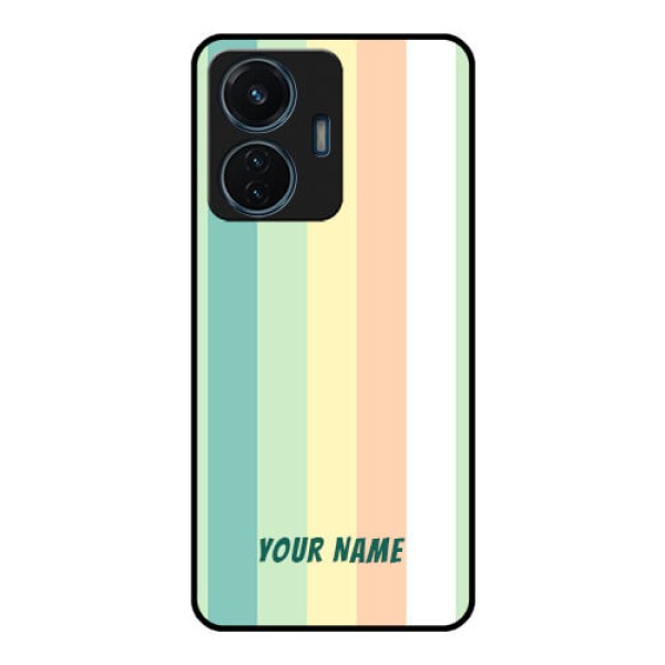 Vivo T1 44W 4G Photo Printing on Glass Case - Multi-colour Stripes Design Vivo T1 44W 4G Photo Printing on Glass Case - Multi-colour Stripes Design