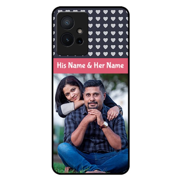 Vivo T1 5G Custom Glass Mobile Case - Love Symbols Design