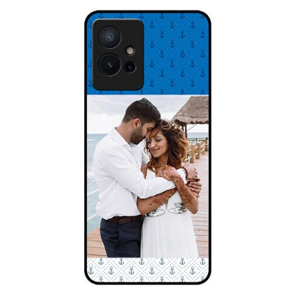 Vivo T1 5G Photo Printing on Glass Case - Blue Anchors Design Vivo T1 5G Photo Printing on Glass Case - Blue Anchors Design