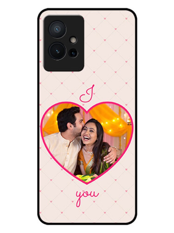 Custom Vivo T1 5G Custom Glass Mobile Case - Heart Shape Design