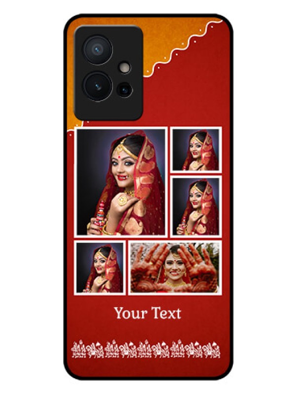 Custom Vivo T1 5G Personalized Glass Phone Case - Wedding Pic Upload Design