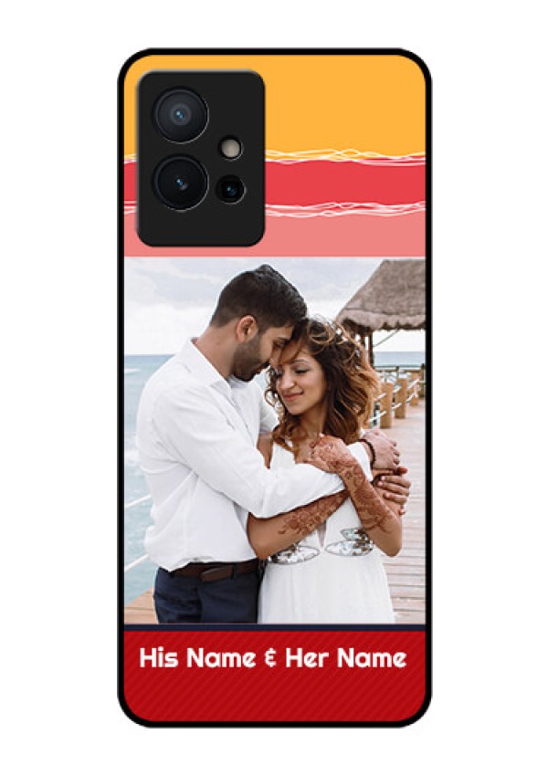 Vivo T1 5G Custom Glass Mobile Case - Colorful Case Design