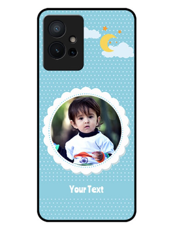 Custom Vivo T1 5G Personalised Glass Phone Case - Violet Pattern Design