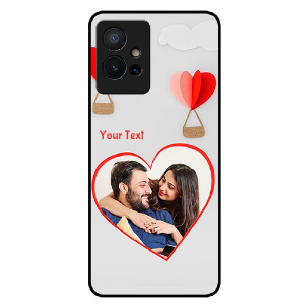 Vivo T1 5G Custom Glass Mobile Case - Parachute Love Design Vivo T1 5G Custom Glass Mobile Case - Parachute Love Design