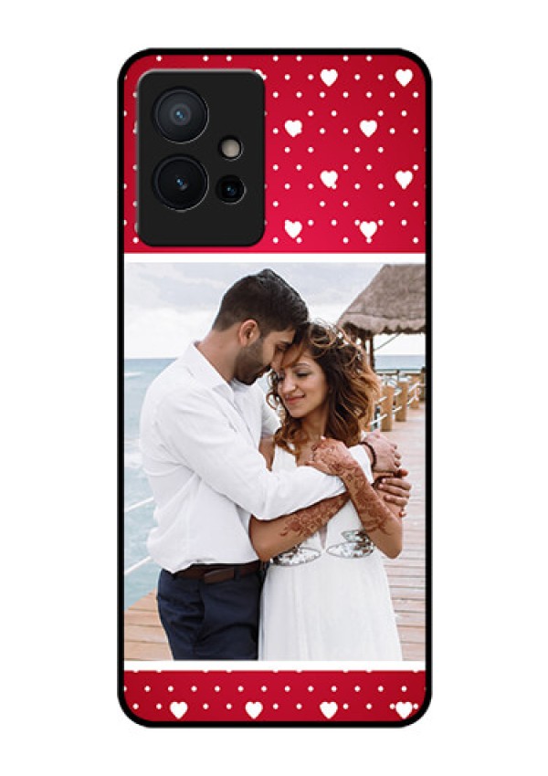 Vivo T1 5G Photo Printing on Glass Case - Hearts Mobile Case Design