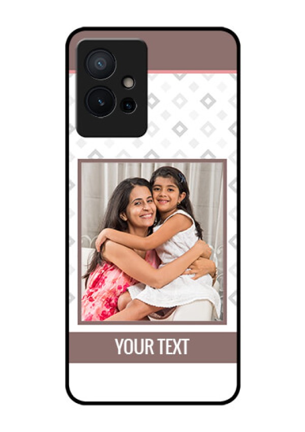 Vivo T1 5G Photo Printing on Glass Case - Simple Diamond Design