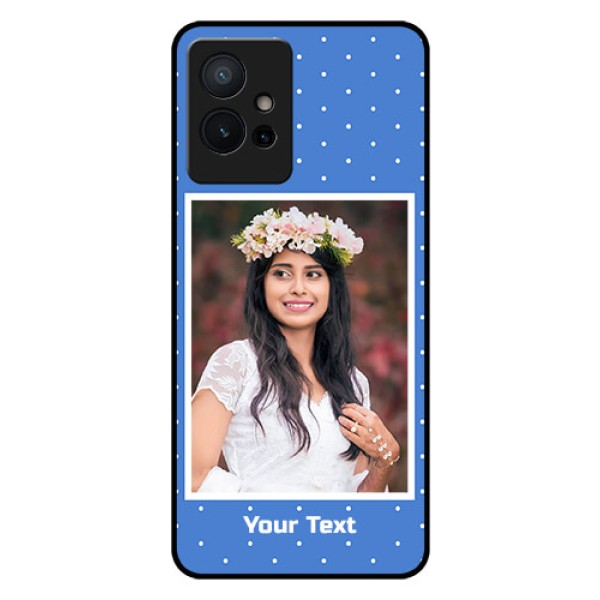 Vivo T1 5G Photo Printing on Glass Case - Polka dots design
