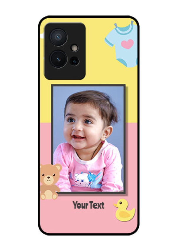Vivo T1 5G Photo Printing on Glass Case - Kids 2 Color Design